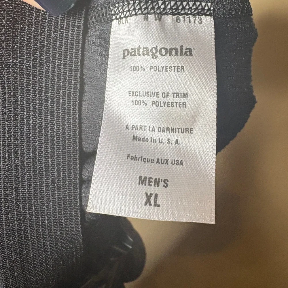 Patagonia Capilene Mens XL Black Base Layer Thermal Pants‎ Made in USA